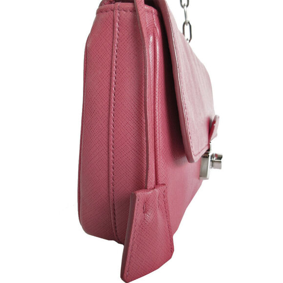 Auth Prada Shoulder Bag Pink Leather #168402P60B - Picture 4 of 12